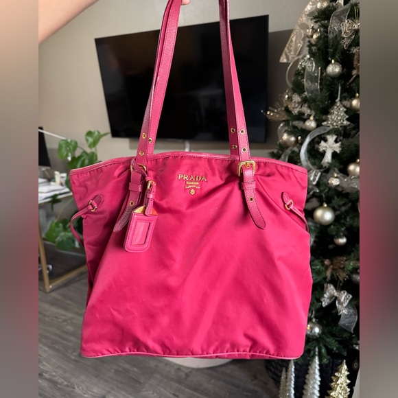 Prada Pink Nylon Tote - Picture 3 of 9